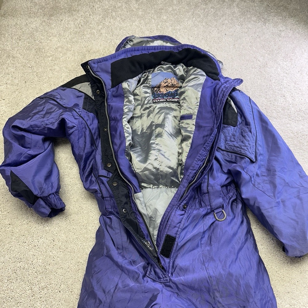 Vintage 80s 90s Womens One Piece Gore-Tex Ski Suit Blue Purple Size Large - Picture 7 of 13